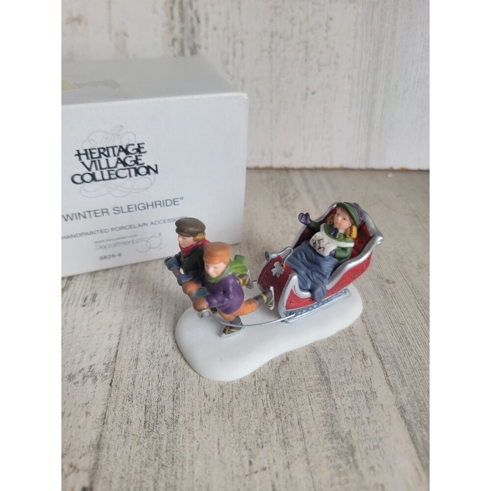 Dept 56 58254 Winter Sleigh Ride heritage‎ village accessory xmas